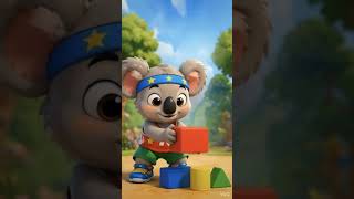 #shortvideo #shorts #kids #kidscartoon milo builds a tall tower! 🐨 fun block challenge for kids