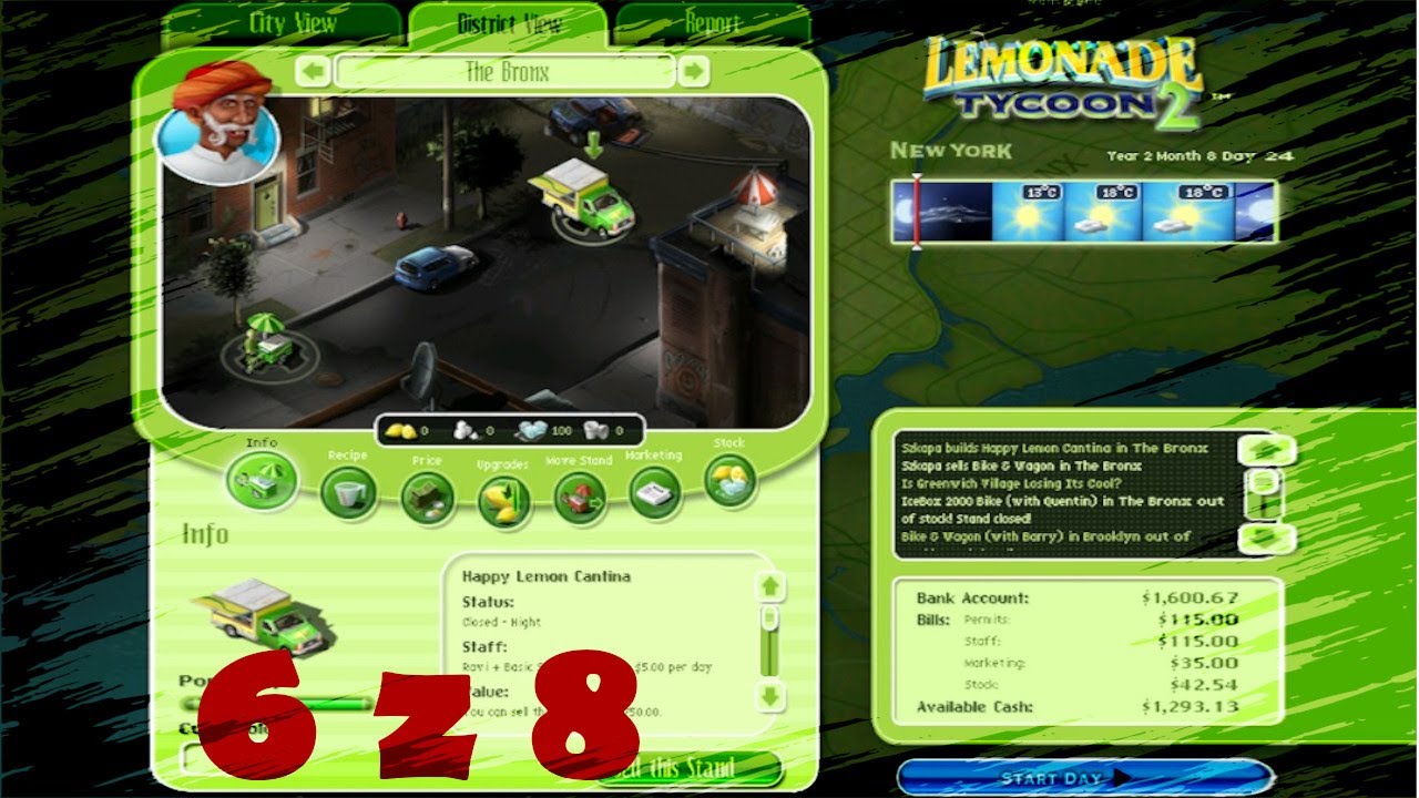 Lemonade Tycoon 2 New York Odc.06 YouTube