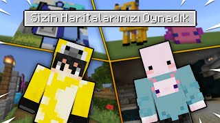 Minecraft PE'de Sizin Haritalarınızı Oynadık!!