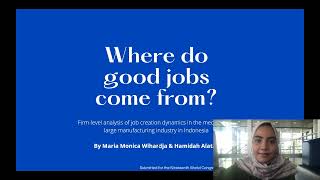 "Where Do Good Jobs Come From?"