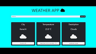 Weather App Using JavaScript Fetch API Data Rendering