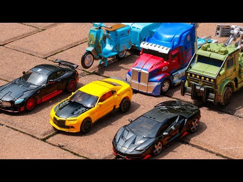 Transformers 5 Six AutoBot Unite OptimusPrime BumbleBee Sqweeks Hound HotRod Drift Transformation