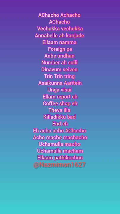 AChacho song lyrics /Aramanai4 movie song /Rashi khanna/Thamanna #lyrics