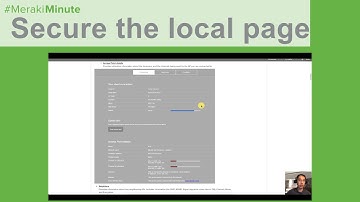 Meraki Minute - Secure the local page