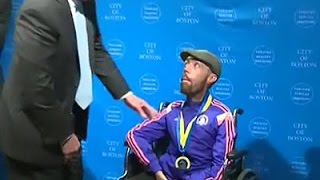 Boston Marathon's Final Finisher Presented Medal