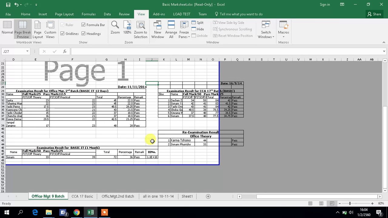 How To Print Large Excel Sheet In One Page Youtube