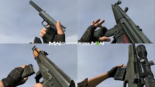 Counter-Strike Source Vanilla Weapons Reload using Modern Warfare 2019 2022 MW2019 Animation