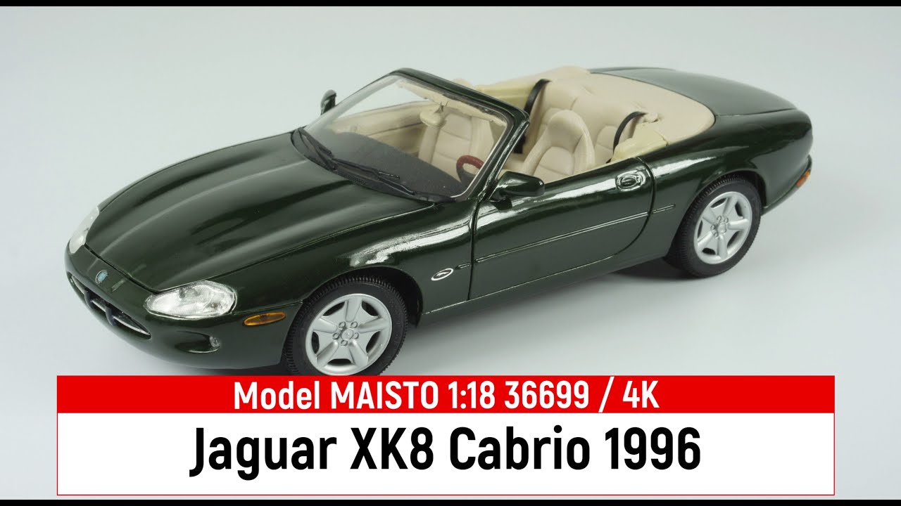 Model MAISTO 1:18 58944 Jaguar XK8 Cabrio 1996 / 4K - YouTube