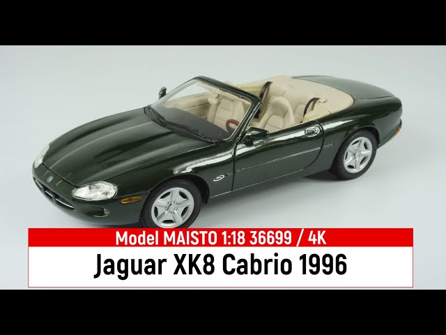 Maisto JAGUAR XK8 ミニカー 1／18 Model MAISTO 1:18 58944 Jaguar XK8 Cabrio 1996 / 4K - YouTube