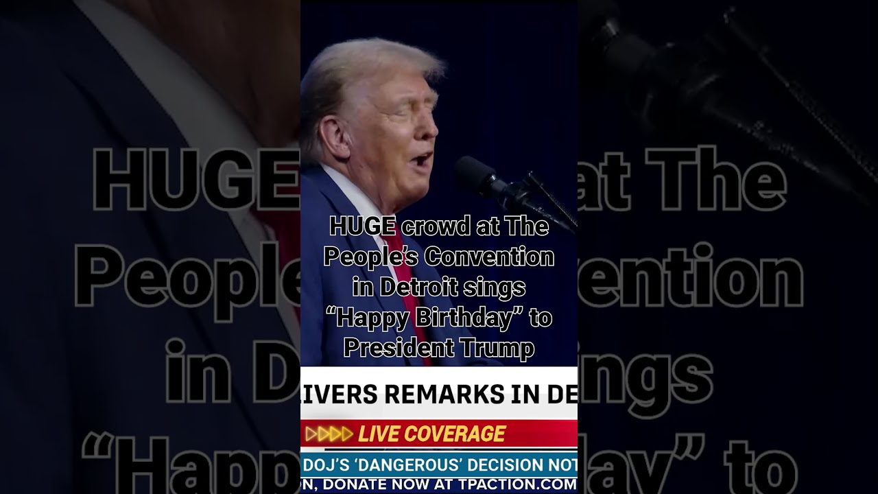 WATCH HUGE Crowd At The People S Convention In Detroit Sings Happy Birthday To President Trump