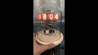 IN-12 Retro Glow Tube Clock Cyberpunk Desktop Creative Clock Technology Ornaments Handmade Circuit