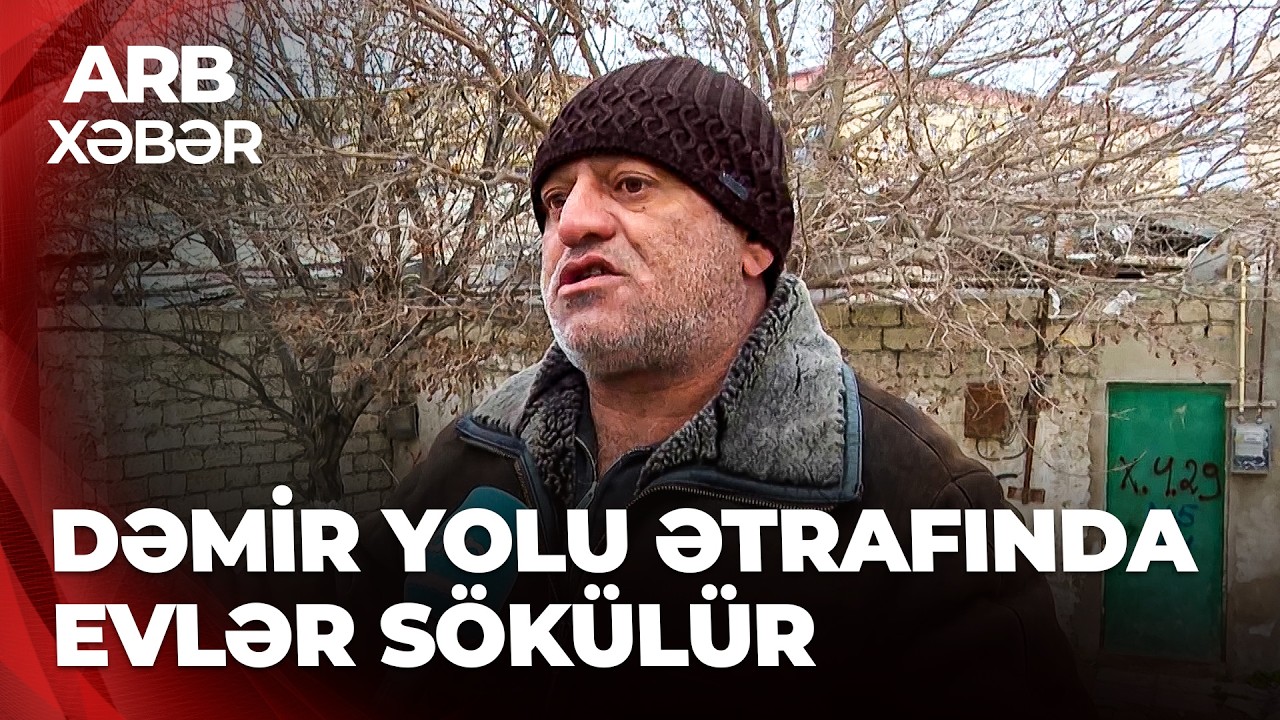 ARB XƏBƏR – Hövsan qəsəbəsində dəmir yolu üçün evlər söküləcək - Ölçmə işləri aparılır