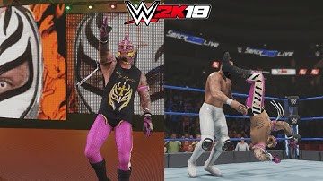 WWE 2K19 (PC Mods) : Rey Mysterio Smackdown Live Attire Mod & Updated GFX
