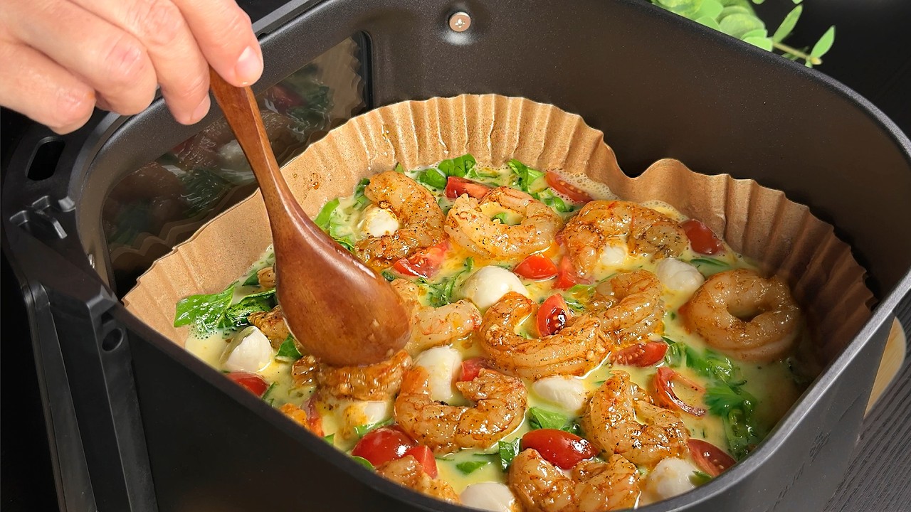 Delicious Shrimp Frittata. AIR FRYER Recipe