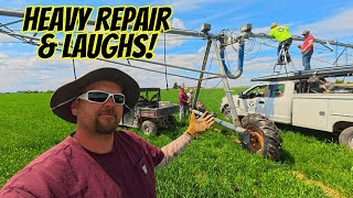 Heavy Lifting, Broken Couplers, and a Whole Lotta Laughs! Pivot Repair
To Join the RMF Club click here and fill out the form https://forms.gle/3z3sLcfjR7Ax585Q7
Click here to check out Yankum Ropes. https://yankum.com/discount/RMF?afmc=lk
Get 10% off at checkout when you using the discount code: RMF
To get 10% off your farmers defense order click here http://farmersdefense.com/THEROCKYMOUNTAINFARMER or use the code THEROCKYMOUNTAINFARMER at checkout.
Out in the field today working on one of our corner arm pivots! The crew from Rain for rent got it moving again, but the gearboxes were clunking bad—so we’re replacing both gearboxes on this tower. Not too big a job when you’ve got a good team! Follow along as we pull tires, swap gearboxes, fight with old couplers (and show you why we love the new style), and get this pivot back in shape. You’ll also see a few laughs, tool mishaps, some “pivot wizard” magic, and a bit of good ol farm humor. Plus, we get our baler ready for the next hay crop—restocking twine and topping off the oilers and greasers. If you enjoy these real-life farm fixes and behind-the-scenes looks at how we keep the farm running, make sure to SUBSCRIBE and join the RMF Club for a chance to win some stickers! Thanks for watching and I’ll see you in the next one! Heavy Lifting, Broken Couplers, and a Whole Lotta Laughs! Pivot Repair