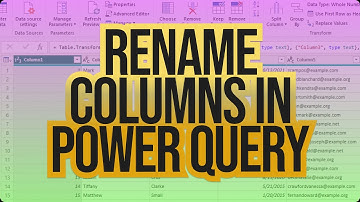 How to rename columns and change data types in Power Query