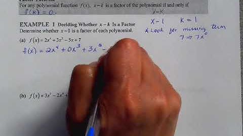 3.3 Zeros of Polynomial Functions Ex. 1(a) and 1(b)
