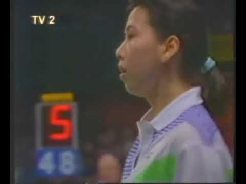 [Badminton][AllEngland][1990] WSF Susi Susanti 王蓮香 (INA) vs Huang Hua 黄华 (CHN)