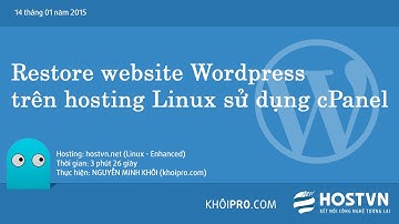 Restore website Wordpress trên hosting cPanel Linux Hostvn.net