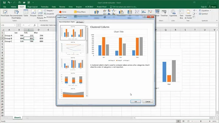 Remove Links to Data from Excel Chart