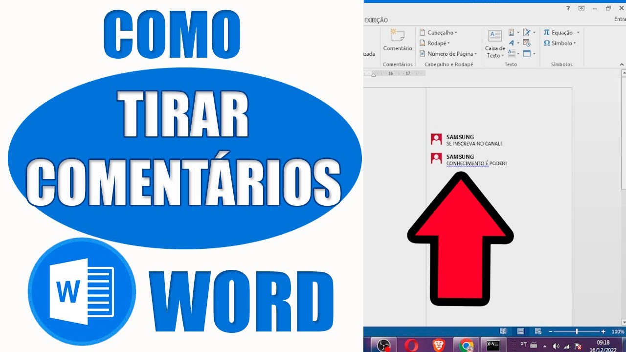 Ocultar ou TIRAR Comentários do Word | COMPLETO! - YouTube