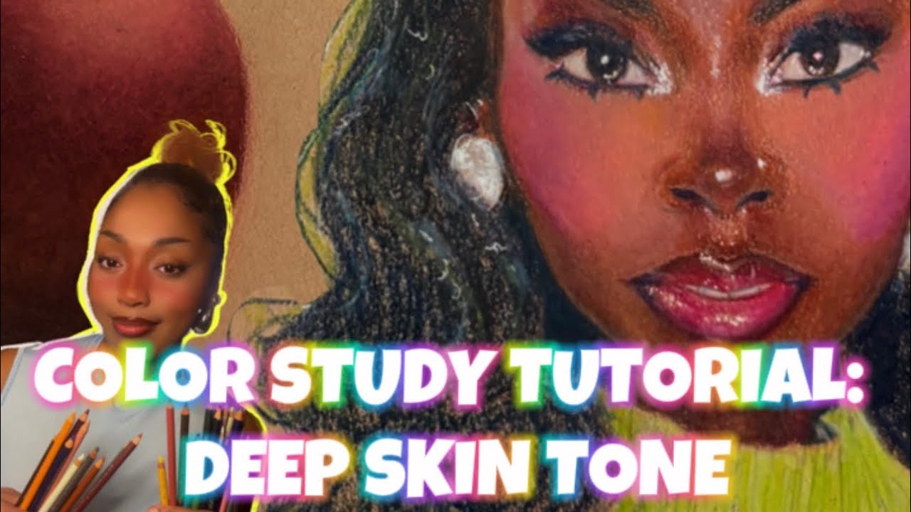 Color Study: Deep Skin Tone with Prismacolor Pencils - YouTube