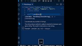 Python | join method in Python | join() function | #shorts #pythontricks #python.