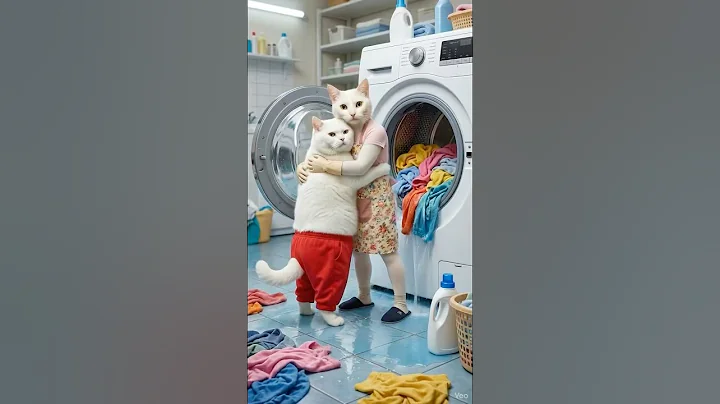 Video 11696741: kitten washing, cat washing, little kitten playing, kitten climbing, kittens mother