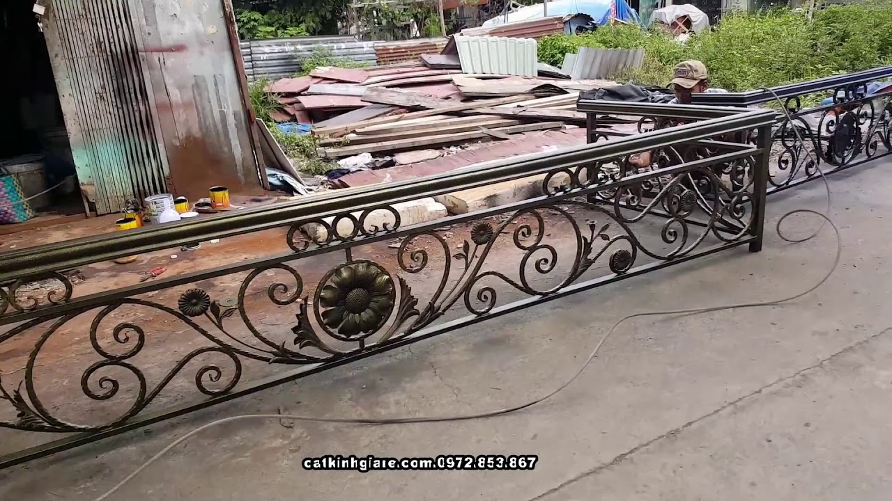 Kỹ thuật sơn giả cổ cầu thang và lan can sắt mỹ thuật - youtube