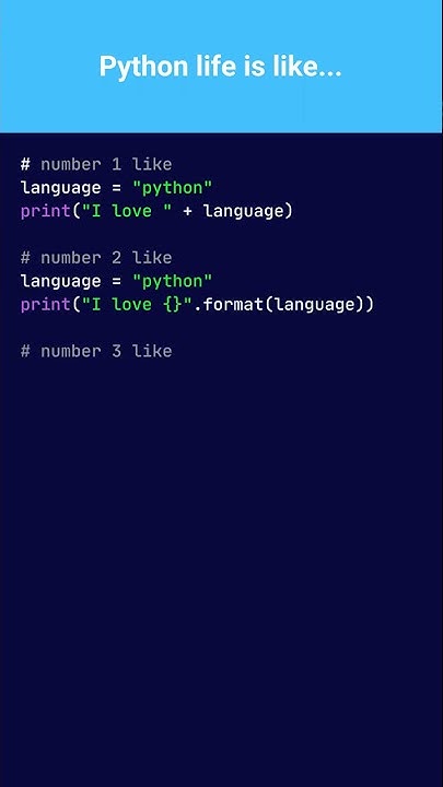 I love python - YouTube