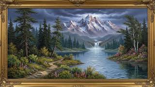 1970s Style Original TV Art Landscapes – 1 Hour | Vintage Mountain Painting Channel screenshot 2