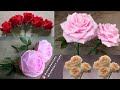 4 Ways to Make Realistic Roses Felt Flowers - #DIY How to Make Felt Flowers - S Nuraeni