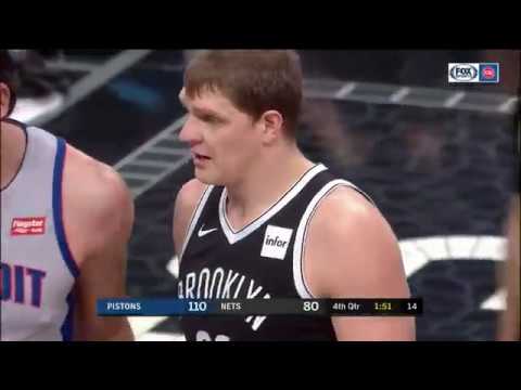 Видео: Timofey Mozgov vs Pistons. 10.01.2018