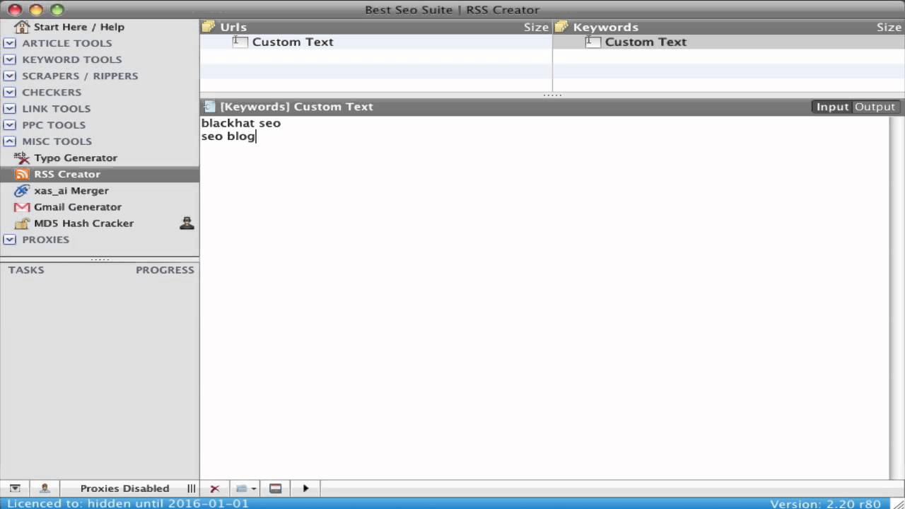 RSS Creator - Make RSS Feeds With Anchors and Urls
