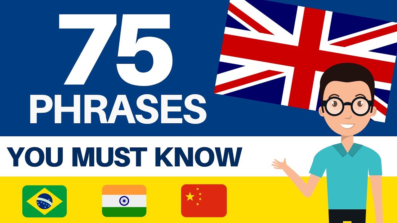 75 Phrases every BASIC English learner MUST know - HINDI, CHINESE & PORTUGUESE SUBS - YouTube
