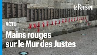 Paris : le Mur des Justes du mémorial de la Shoah tagué de mains rouges