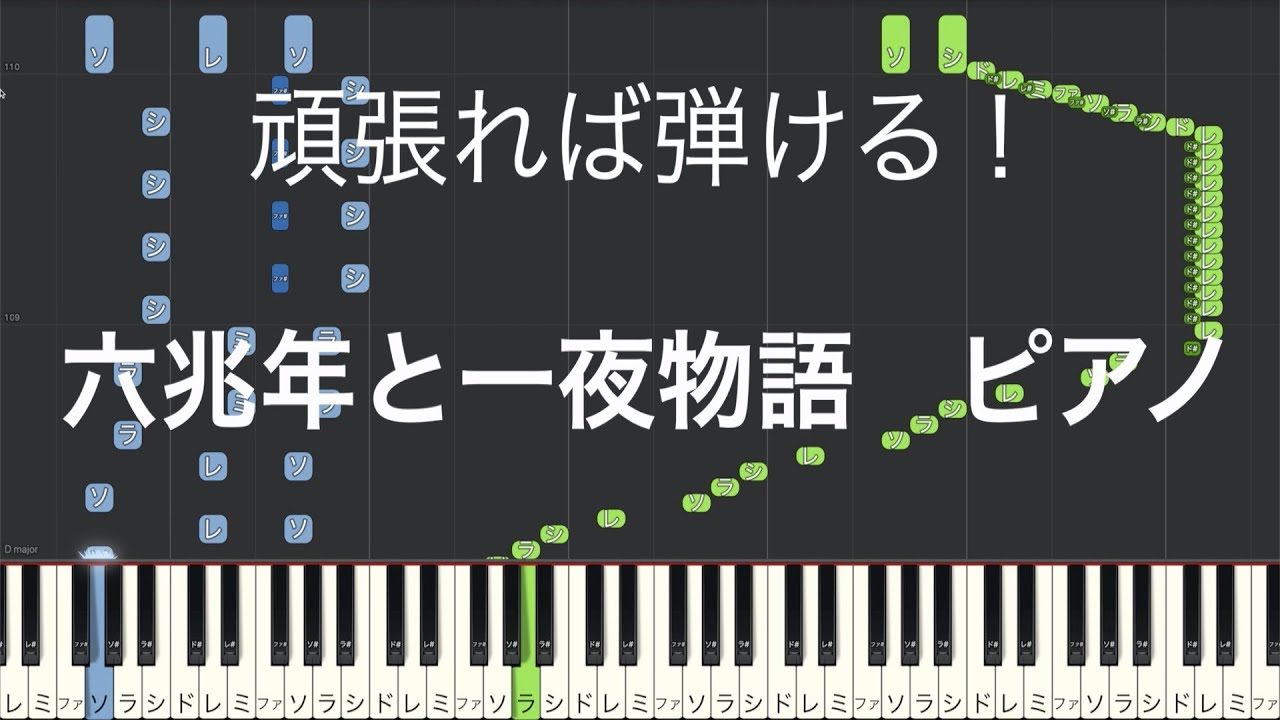 【一応弾ける！】六兆年と一夜物語　ピアノ上級(楽譜は概要欄)