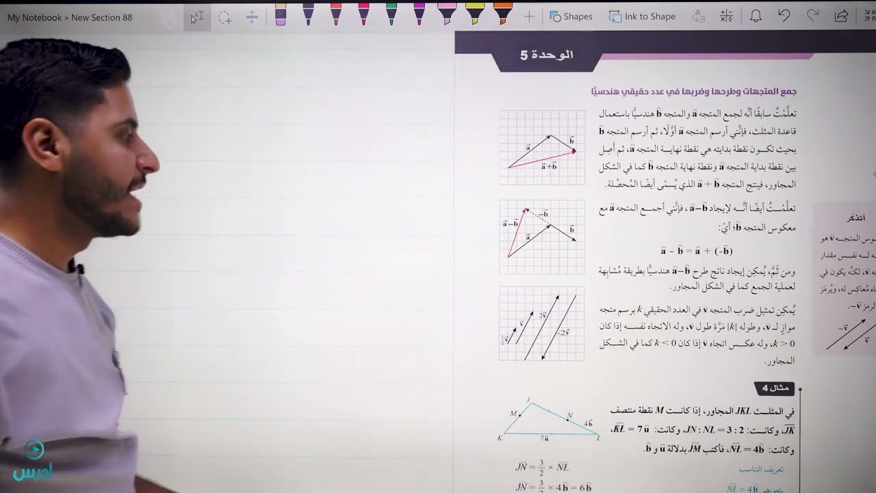 مكثف المتجهات في الفضاء   الأستاذ طارق الرقب
