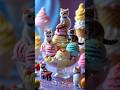 Kittens Making Icecream 🍦😺so Adorable 💕🍨#mini kittens Making sweet ice cream fun 😍😍🫰🫰🍦🍨
