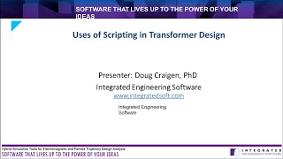 Uses of Scripting in Transformer Design