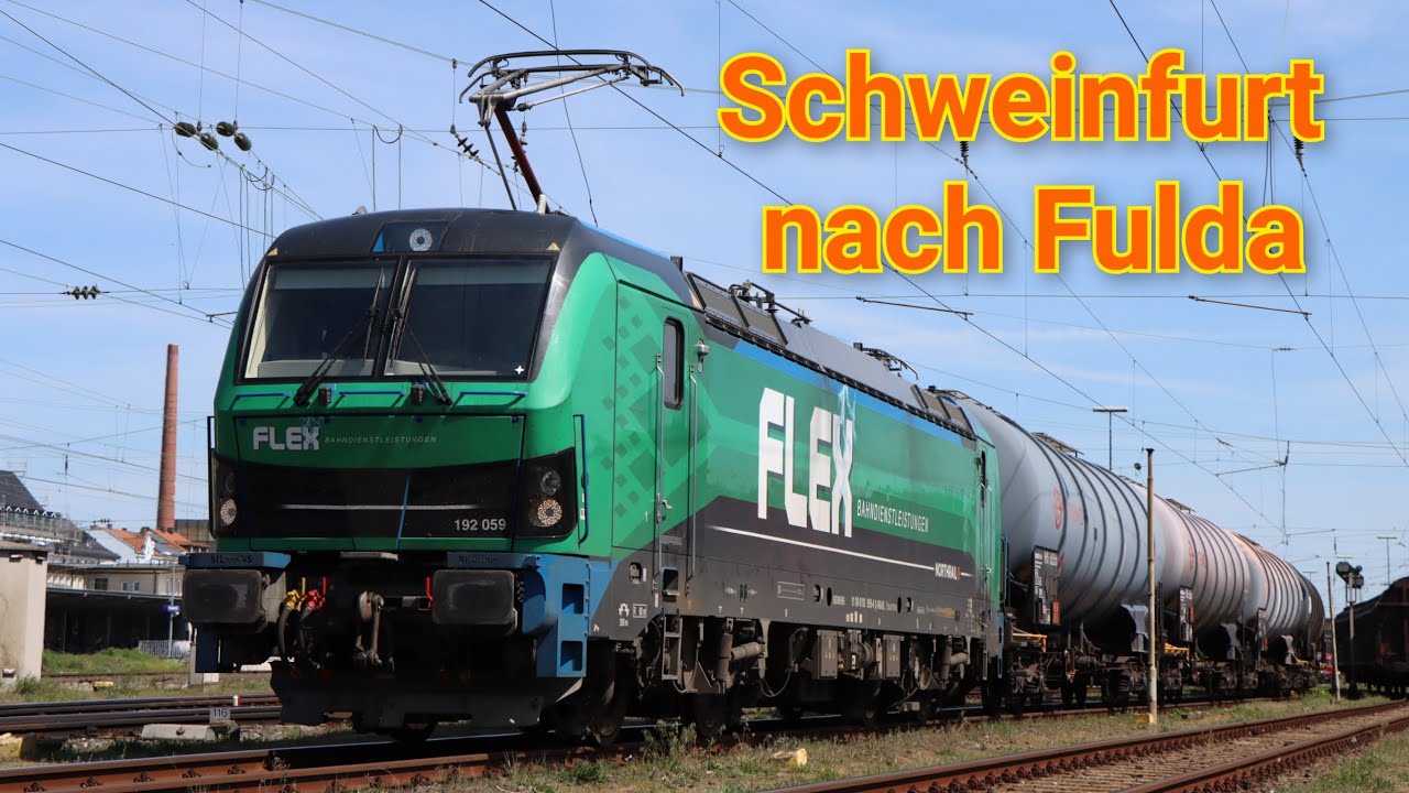 Führerstandsmitfahrt durch Unterfranken über die Werntalbahn von Schweinfurt Hbf nach Fulda