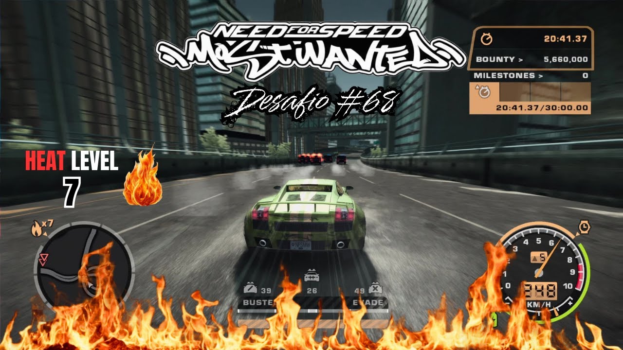 30 MINUTOS DE FUGA NÍVEL 6 E 7 - NFS MW 2005 - DESAFIO #68 (Survival Challenge / No Commentary) [PC]