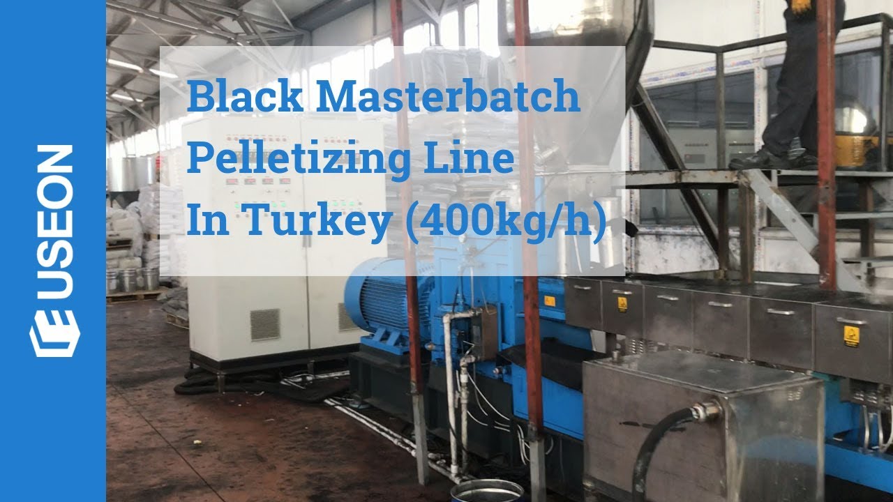 Black Masterbatch Pelletizing Line: 400kg/h Extrusion Line in Turkey