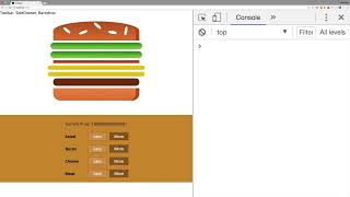 burger app basic 17 updating and displaying the burger price screenshot 1