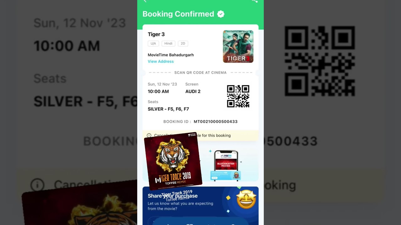 tiger 3 first Show ticket