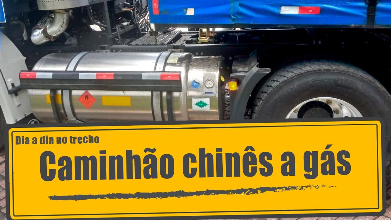 Caminhão chinês movido a gás