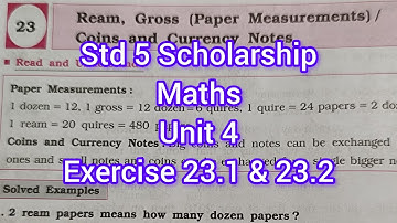 Std 5 Scholarship | Exercise 23.1 & 23.2 | #maths #maharashtraboard #scholarshipexam #std5maths 