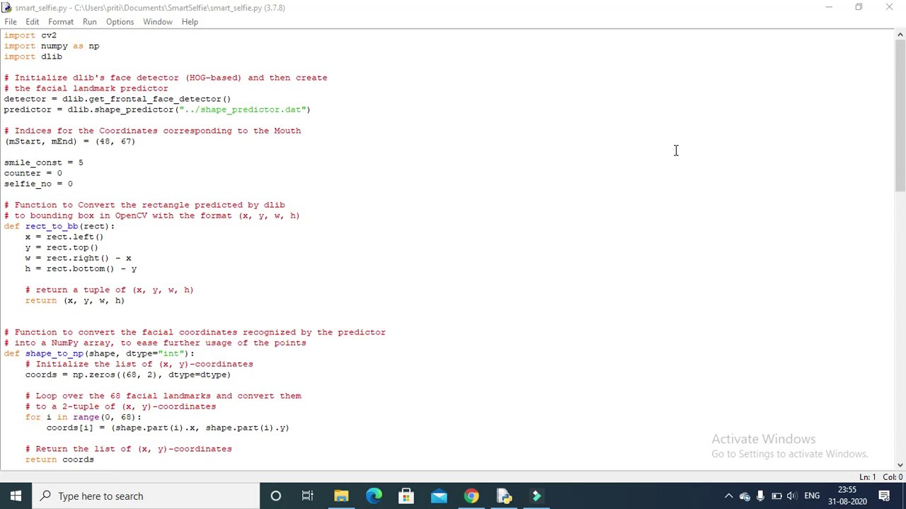 Computer Vision based Smart Selfie - Project assignment for Skyfi Labs ...