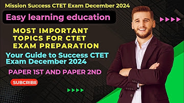 Most Important Topics For CTET Exam Preparation #ctet2024 #ctetdecember2024