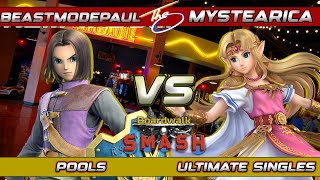 BWS #96 - BeastModePaul (Hero) Vs. Mystearica (Zelda) Smash Bros Ultimate SSBU - Boardwalk Smash #96